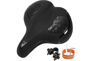 SOARIFY Comfort Bike Seat, Bicycle Seat for Men Women,Waterproof Bike Saddle Replacement for City Bikes, Exercise Bikes, Cruiser, City Bikes