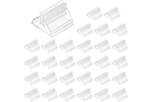 PATIKIL 0.75 Inch Plastic Card Stands, 30 Pcs Place Card Holders Triangle Design Modern Table Number Stands for Party Board G