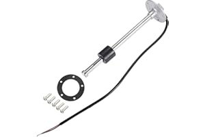 Motoforti Universal Marine Fuel Sending Unit Float Replacement Fuel Gauge Gas Tank Diesel Water Level Sender Unit Sensor, 9.5" 241mm, Anti-Corrosion, Stainless Steel, Silver Tone