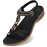 Littleplum Womens Sandals Comfort Arch Support Sandals Summer Walking Shoes Casual Ankle Elastic Flip Flops Shoes