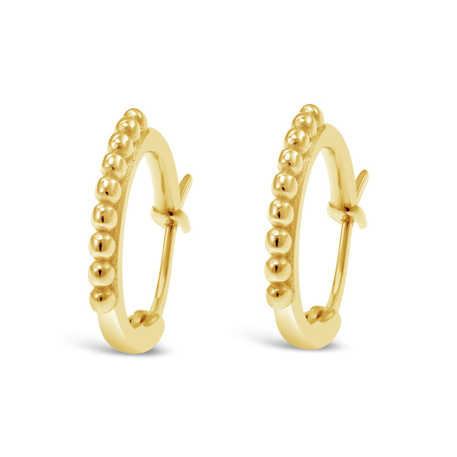 Alexander Castle Creole Hoop Earrings Gold-Plated 925 Sterling Silver Earrings for Women with Jewellery Gift Box - Gift for Women