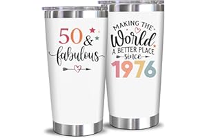 NewEleven 50th Birthday Gifts for Women - 1976 50th Birthday Decorations for Women, Her, Wife, Girlfriend - Gifts for Her Tur