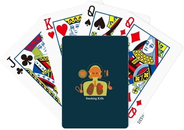 Amazon Com Offbb Usa Logo Smoking Kills Poker Playing Card Tabletop Board Game Sports Outdoors