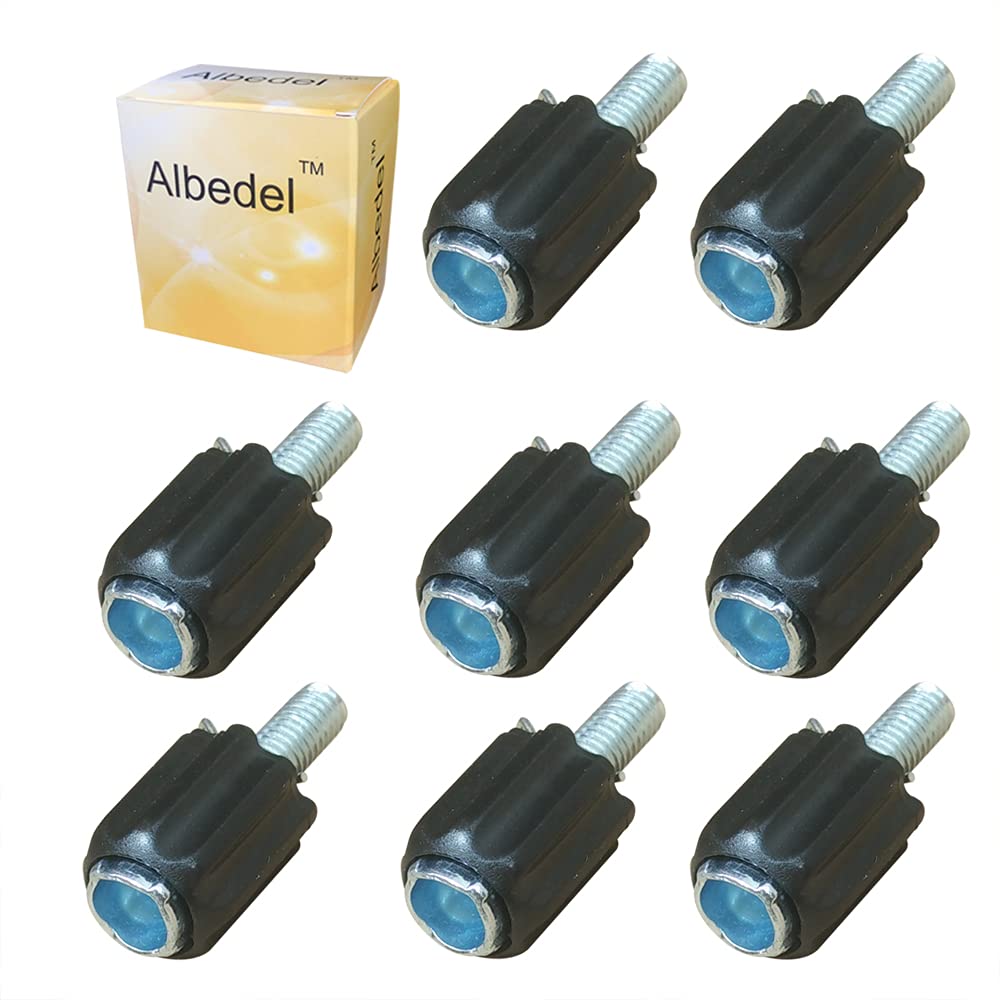 Albedel 8 pcs M5 Index Derailleur Shift Cable Stops with Downtube Barrel Adjusters Bolts for Cycling Road MTB Bike