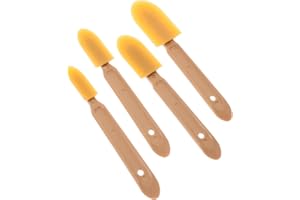 Tofficu 4pcs Silicone Caulking Tool Kit Rubber Caulking Applicator with Innovative Scraper for Effortless