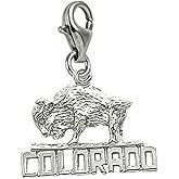 Colorado Charm With Lobster Claw Clasp, Charms for Bracelets and Necklaces