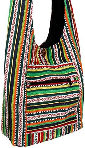 Spirited Yak Hipster Hippie Boho Bohemian Crossbody Bag - Fresh Green