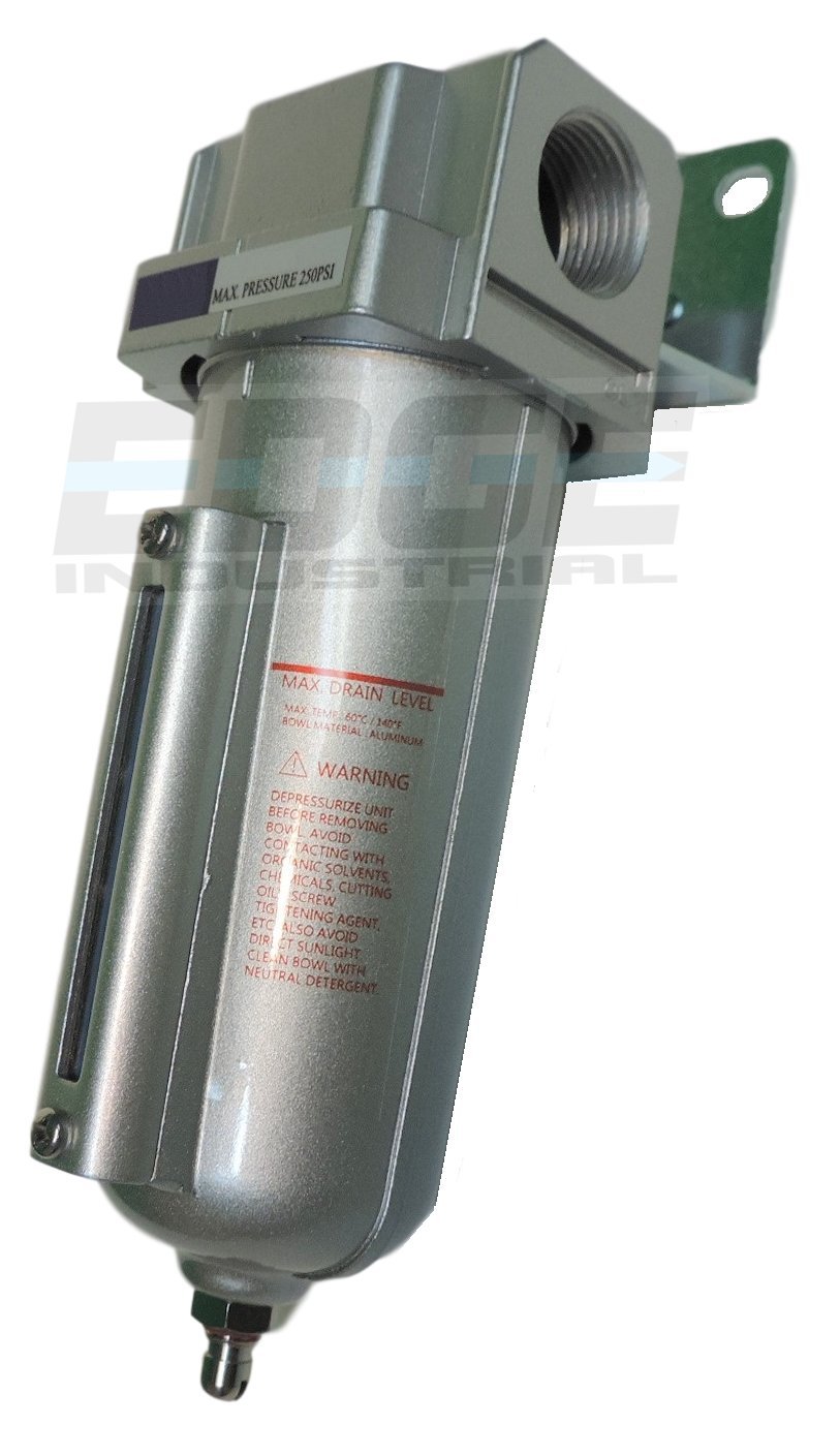 HEAVY DUTY HIGH FLOW COMPRESSED AIR INLINE PARTICULATE FILTER WITH