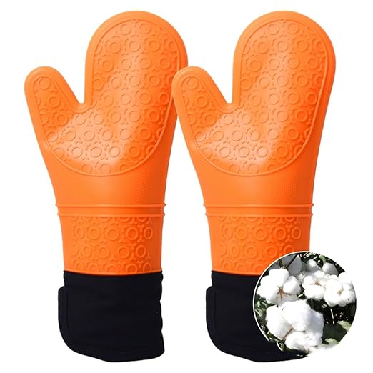 Compra Alargar doble espesar resistente al calor guantes ...