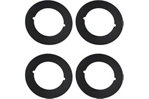 Rsoise Scar Plate, 2-1/8" Inner Diameter, 3-1/2" Outer Diameter, Fits under existing lockset to cover up The damaged door (4 Pcs black)