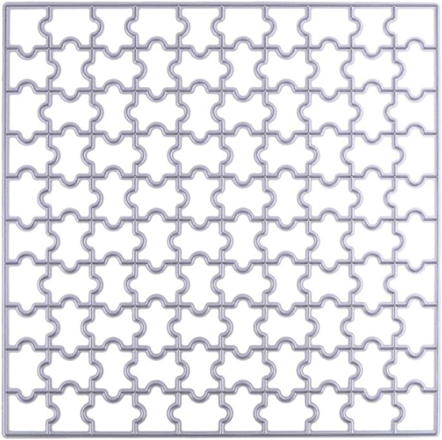 6 by 6 Inches Square Puzzles Cutting Dies Kids Fun Die Cuts for Card Making and Scrapbooking Birthday Christmas Die Cuts