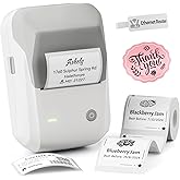 NIIMBOT B1 Bluetooth Label Maker Machine with Tape, Easy to Use, Large Waterproof Label, 2 Inch Portable Thermal Label Printer with Multiple Templates for Kitchen,Home, School, Small Business,Grey
