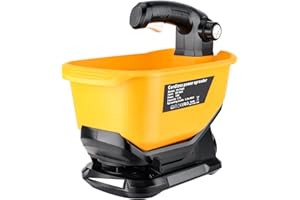Gerttilyon Salt Spreader for Dewalt 20V 60V Li-ion Battery - Handheld Seed and Fertilizer Power Spreader. Year-Round Coverage for Grass Seeds, Rock Salt, ice melt Seasons（Tool only）, Green