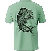 Palmyth Mens Fishing Shirts UPF 50+ Sun Protection Short Sleeve UV T-Shirts Breathable Quick-Dry