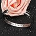 Milamiya Remember I Love You Mom' Cuff Bangle Bracelets from Mom and Daughter Birthdays (mom Silver)