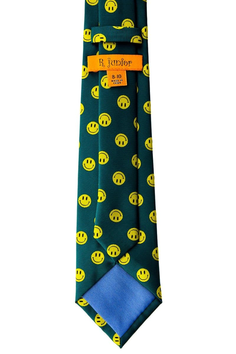 8 Retreez Jungen-Krawatte mit Smiley-Gesicht 10 Jahre gewebt verschiedene Farben