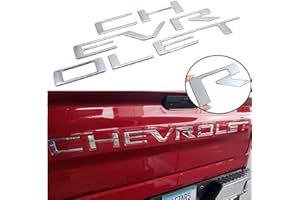 KINGBOO Tailgate Insert Letters -3D Raised Tailgate Letters Compatible with 2019-2022 Silverado Models (Silver)
