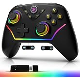 Wireless PC Controller with Hall Effect Joysticks & Triggers, 1000Hz Polling Rate, Trigger Locks, Bluetooth Pro Gaming Contro
