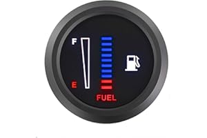 ZHSYMX 52mm Fuel Level Gauge, Universal 12V/24V 2" LED Display for Boat RV Yacht Car Truck, Motorcycle, Automotive Replacemen