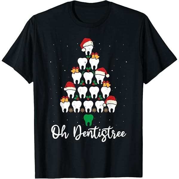 T-shirt Dentiste Noël - Dental Squad Christmas - Cadeau Diplôme Dentiste - Unisex Bella + Canvas