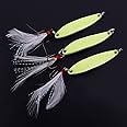 OriGlam Metal Jigs & Glow Jigging Spoons - Luminous Hard Baits for Spinning Lures