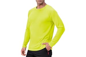 NOUKOW Men's UPF 50+ Long Sleeve Tee Shirts UV Sun Protection Quick Dry Tee Shirt Swim Athletic Running Workout