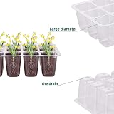 Fuuner Seed Trays 12 Pack 144 Cell Propagator with Lids Adjustable Vents view 6