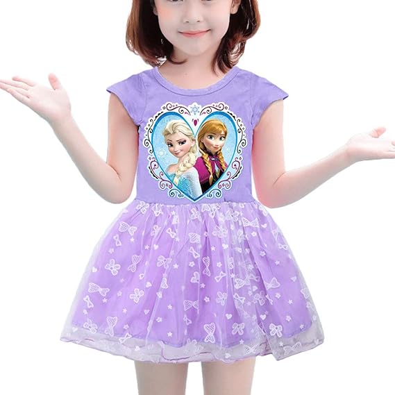 Amazon ワンピース 女の子 アナと雪の女王 ロング Tシャツ 半袖 ベビーワンピース 子供ドレス ガールズドレス チュール 可愛い リボン ワンピース エルサ アナ 誕生日 入園式 七五三 プレゼント フォーマル 通販