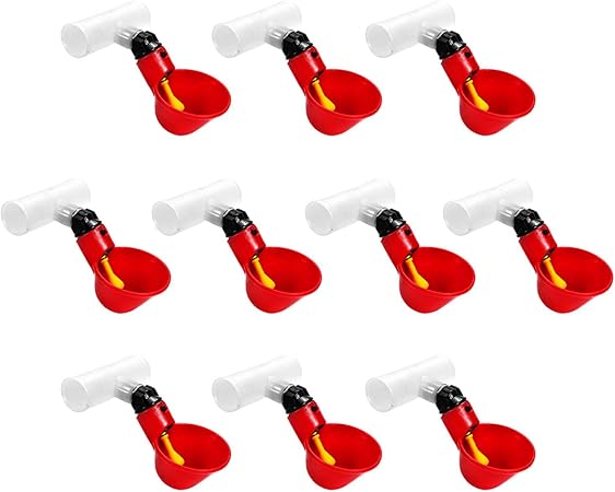 Amazon Com Pomeat 10pcs Chicken Waterer Cups Plastic Chicken