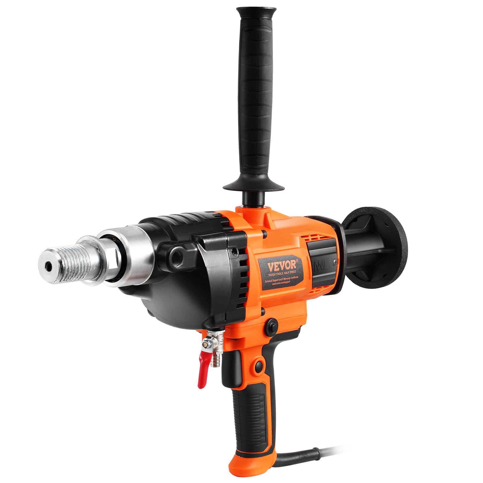 VEVOR Diamond Core Drilling Machine, 0.8-6.3in Drilling Diameter Handheld Core Drill Rig with Carrying Case, 2000W Rugged Concrete Core Drill, For Concrete Brick Block Stone, 0-1800RPM Stepless Speed