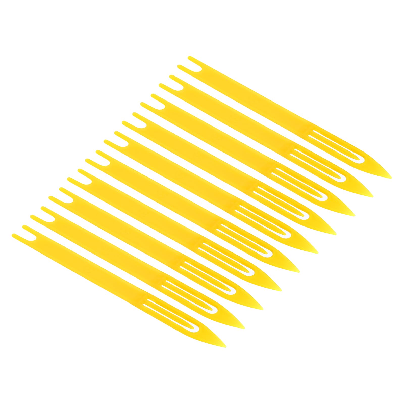PATIKIL Fishing Net Repair Kit, 6 Pcs Yellow Plastic Fishing Net Sewing Needles 8# for Fishing & Sports Net Repair