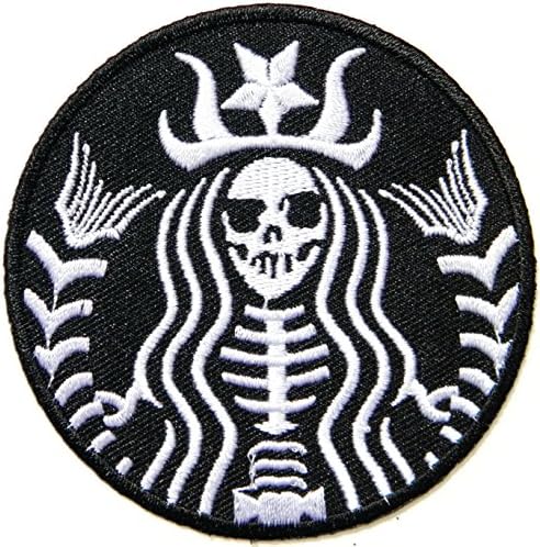 STARBUCKS Coffee Zombie Halloween Princess Mermaid Skull Skeleton Logo Symbol Jacket T-shirt Patch Sew Iron on Embroidered Sign Badge Costume Clothing