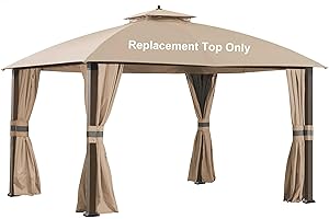 SCOCANOPY Replacement Cover Fit for 10X12 Ft Eagle Brooke Soft Top Gazebo Model A101007600, A101007603, A101007604,(Beige)