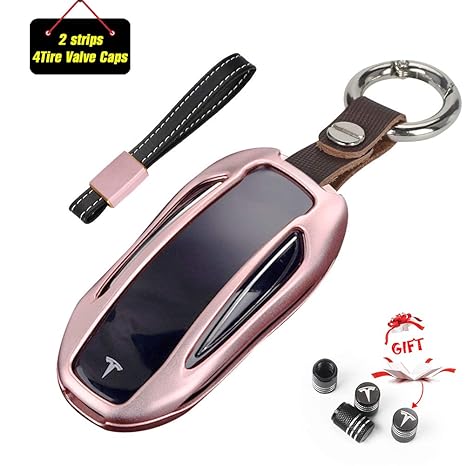 Coolko Newest Silicone Tesla Car Key Fob Cover Skin Case With 3 Smart Key Buttons Keyless Protector Bag Holder For Tesla Model S Black Red Blue And