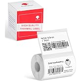Phomemo Thermal Sticker Label Paper for M120/M110/M220/M250 Label Maker | Multi-Purpose Self-Adhesive Tag 1.96'' x 1.18"(50X 30mm), 230 Labels/Roll,Black on White