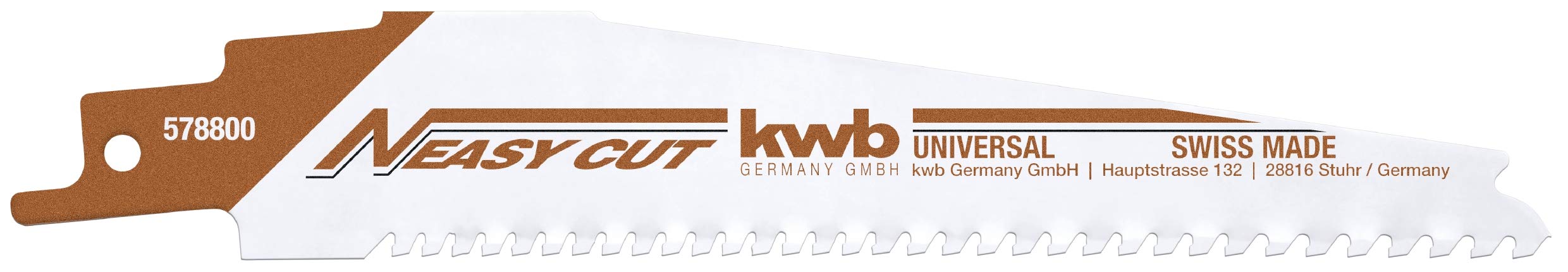 kwb 578800 Easy-Cut Sabre m Shaft, Suitable for All BAU Materials, Universal Tear-Off Saw Blade