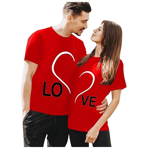 Personalized Love T-Shirt His and Her Valentines Day Shirt Women