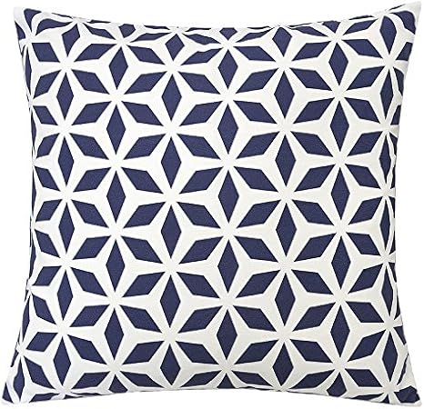 Amazon Com Homey Cozy Outdoor Accent Pillow Cover Navy Crystal