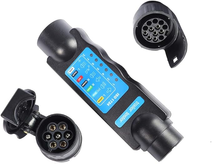 AOHEWEI 7 Pin Trailer Plug Tester Socket Light Connector Wiring Circuit ...