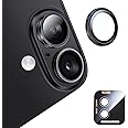 MAGIC JOHN for iPhone 16Plus/16 Camera Lens Protector [Alignment Kit&1:1 Invisible Perfect Fit] 9H Aerospace Tempered Glass Anti-Scratch Durable, Individual Cover Ring, Case Friendly, Set of 2, Black