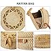 SUNKY Handwoven Round Rattan Bag Crossbody Bags Handmade Clutch Woven Handbag For Women