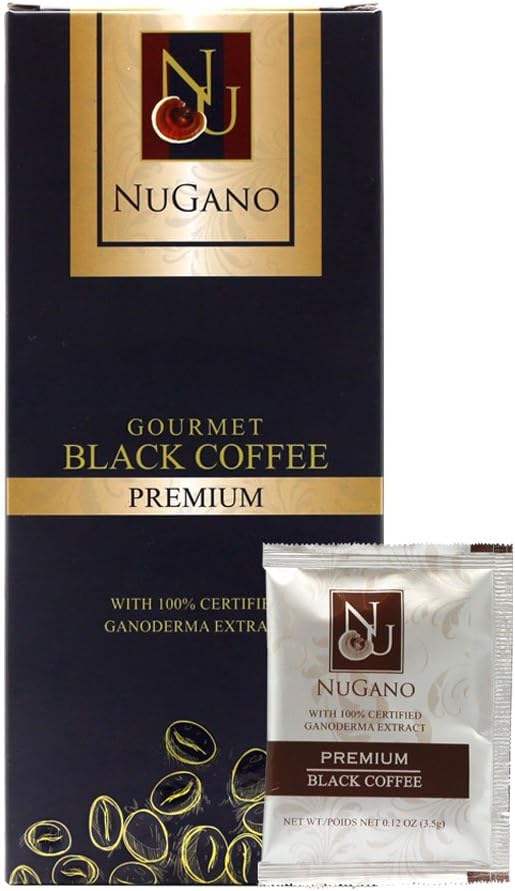 (4) NuGano Gourmet Coffee with 100% Certified Ganoderma Lucidum Extract, Dairy Free + (1) Organo Gold King Of Coffee