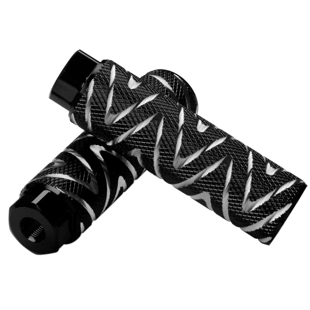 Helaryfreemear 2Pcs Aluminum Alloy Anti-Skid Lead Foot pedal BMX Pegs (Black)