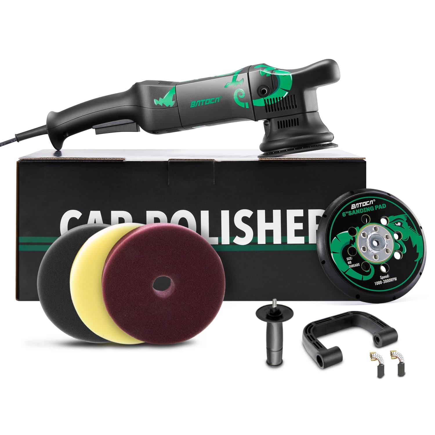 Photo 1 of BATOCA Dual Action Polisher 6-inch DA Polisher for Car Detailing, Car Buffer Polisher 700w Random Orbital, 6 Variable Speed Polishing Kit with 3 Polishing Pads