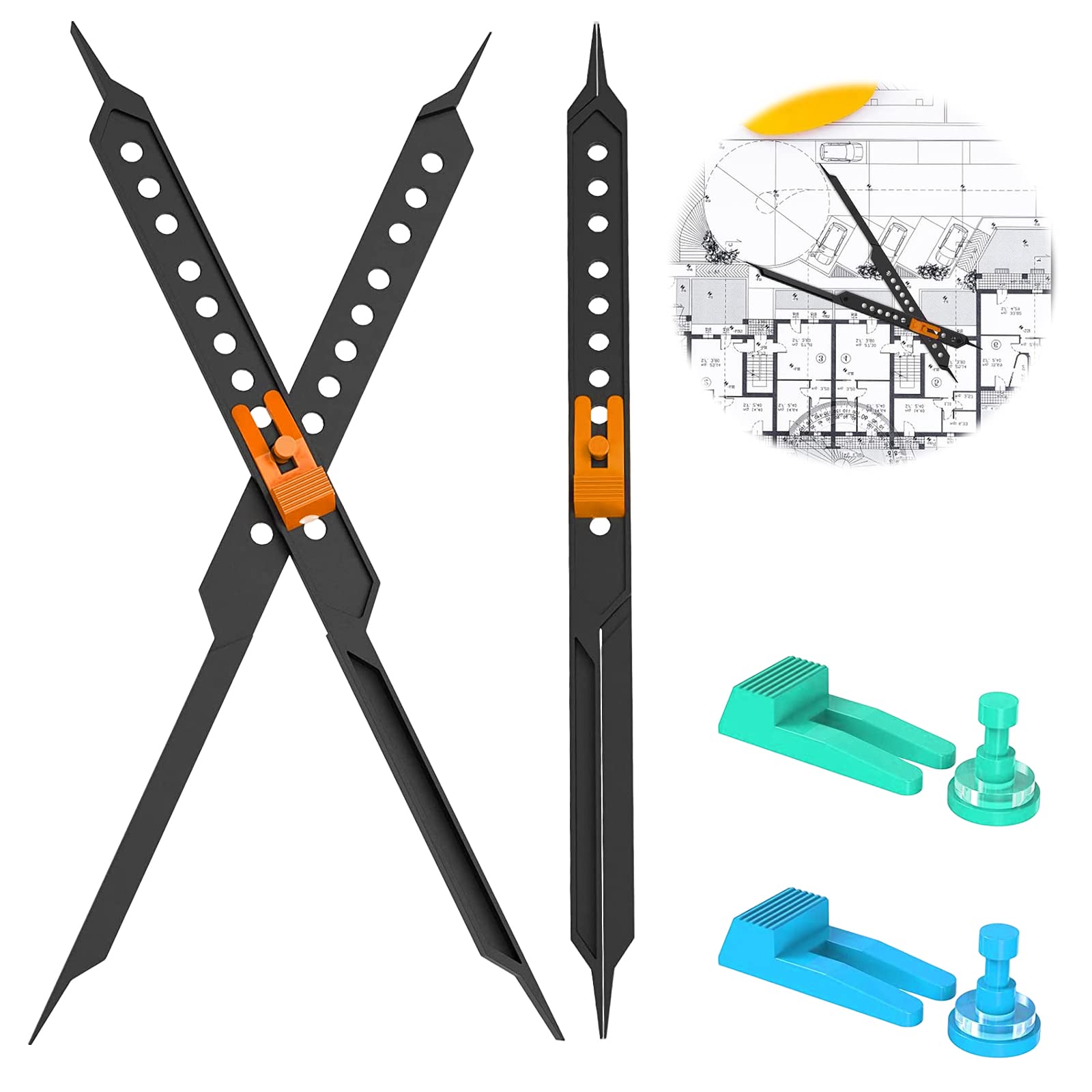 Proportional Dividers Scale Divider for Artists Drawing Drafting Compasses Adjustable Measurement Caliper ToolsPrecise Compass Ruler Plastic for Artists, Painting, Drawing Aids