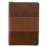 Classic Faux Leather Journal Strong and Courageous