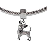 Chihuahua Mexican Dog 925 Sterling Silver Dangle Pendant X Charm Bead For Pandora & Similar Charm Bracelets or Necklaces