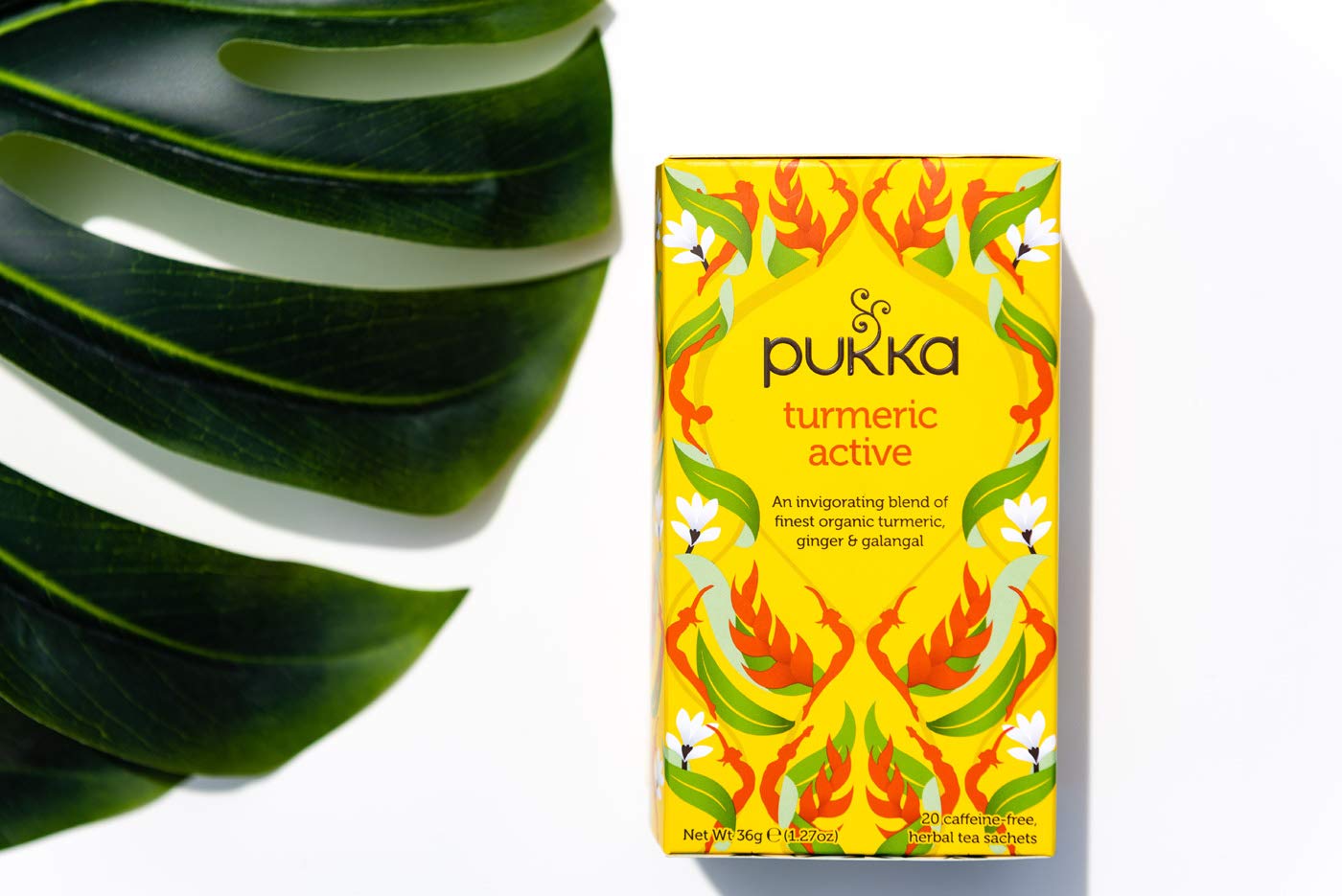 Pukka Herbs Turmeric Active, Organic Herbal Tea With Ginger & Galangal (3 Pack, 60 Tea Bags) : Grocery & Gourmet Food