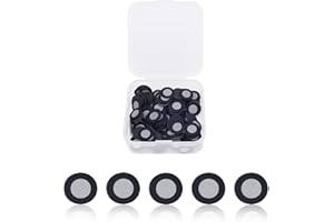 FUKAISU 200pcs 3D Magnetic Tracking Dots for Scanner, High Reflective Reference Point Markers Diffuse Reflection Positioning Targets for Precise Optical Tracking & 3D Scanning, Inner 6.0mm Outer 10mm