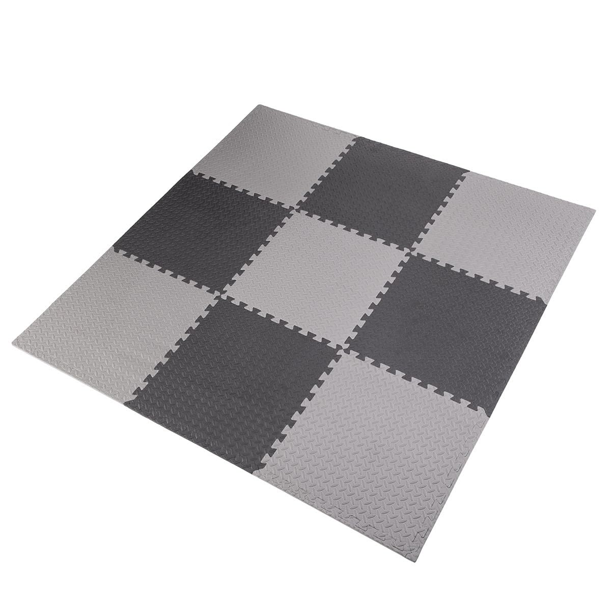 HMS Unisex - Adult MP12 Puzzle Mat, Grey (Grey Chiné 14), 180 x 180 cm
